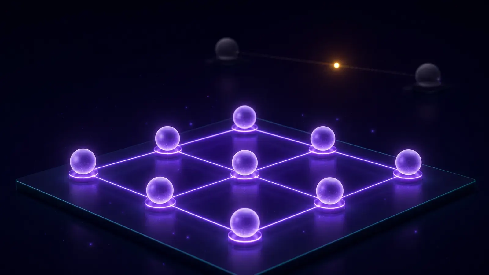 Isometric illustration of an integration map: a documented network in the foreground and, behind it, an active connection nobody recorded.